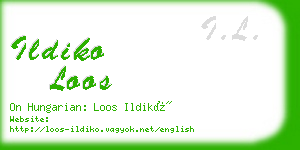 ildiko loos business card